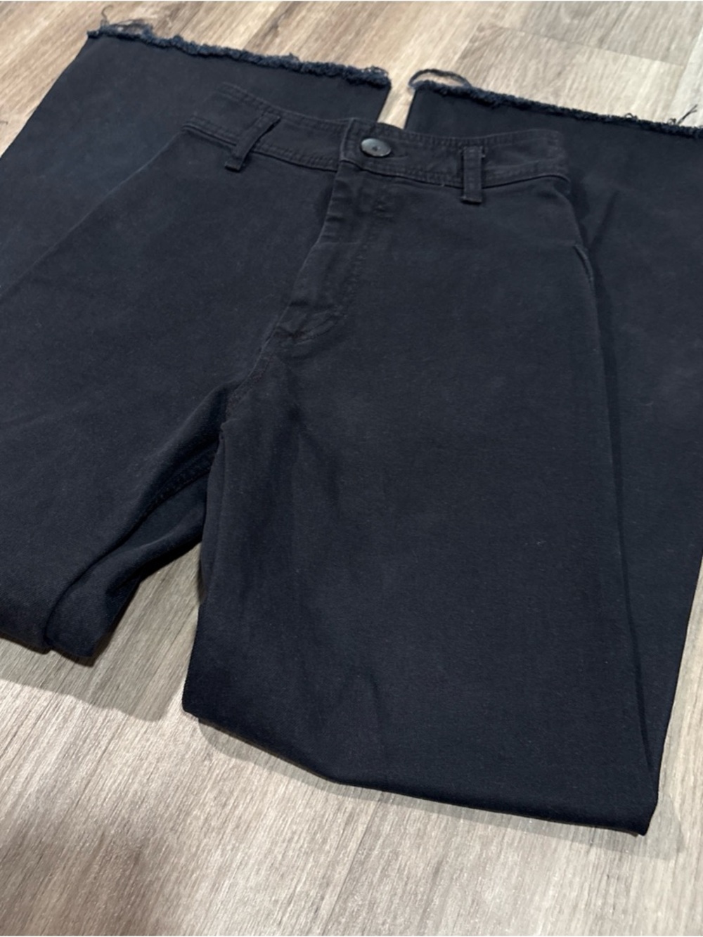 Zara Black High-Waist Wide-Leg Jeans